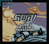 Title screen of the game SWiV on Nintendo Game Boy Color
