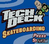 Title screen of the game Tech Deck Skateboarding on Nintendo Game Boy Color