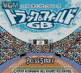 Title screen of the game Hyper Olympic Track & Field GB on Nintendo Game Boy Color