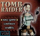 Title screen of the game Tomb Raider on Nintendo Game Boy Color