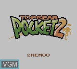 Title screen of the game Top Gear Pocket 2 on Nintendo Game Boy Color