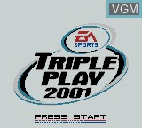 Title screen of the game Triple Play 2001 on Nintendo Game Boy Color