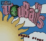 Title screen of the game Trouballs on Nintendo Game Boy Color