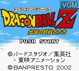Title screen of the game Dragon Ball Z - Densetsu no Chousenshi Tachi on Nintendo Game Boy Color
