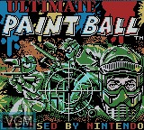 Title screen of the game Ultimate Paintball on Nintendo Game Boy Color