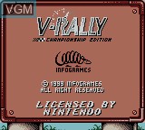 Title screen of the game V-Rally - Championship Edition on Nintendo Game Boy Color