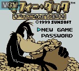 Title screen of the game Daffy Duck - Subette Koronde Ookanemochi on Nintendo Game Boy Color