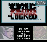 Title screen of the game Warlocked on Nintendo Game Boy Color