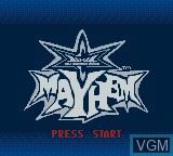 Title screen of the game WCW Mayhem on Nintendo Game Boy Color