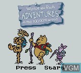 Title screen of the game Winnie the Pooh - Adventures in the 100 Acre Wood on Nintendo Game Boy Color