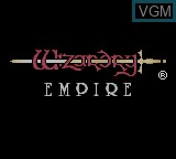 Title screen of the game Wizardry Empire on Nintendo Game Boy Color