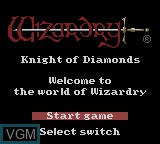 Title screen of the game Wizardry III - Diamond no Kishi on Nintendo Game Boy Color