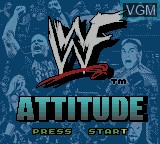 Title screen of the game WWF Attitude on Nintendo Game Boy Color