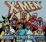 Title screen of the game X-Men - Mutant Academy on Nintendo Game Boy Color