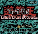 Title screen of the game Yu-Gi-Oh! Dark Duel Stories on Nintendo Game Boy Color