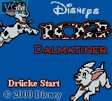 Title screen of the game 102 Dalmatiner on Nintendo Game Boy Color