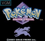 Title screen of the game Pokemon - Edicion Cristal on Nintendo Game Boy Color