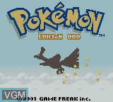 Title screen of the game Pokemon - Edicion Oro on Nintendo Game Boy Color