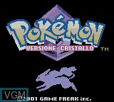 Title screen of the game Pokemon - Versione Cristallo on Nintendo Game Boy Color