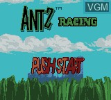 Title screen of the game Antz Racing on Nintendo Game Boy Color
