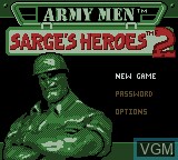 Title screen of the game Army Men - Sarge's Heroes 2 on Nintendo Game Boy Color