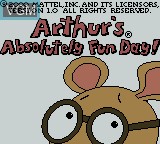 Title screen of the game Arthur's Absolutely Fun Day! on Nintendo Game Boy Color