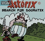 Title screen of the game Asterix - Search for Dogmatix on Nintendo Game Boy Color