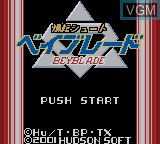 Title screen of the game Bakuten Shoot Beyblade on Nintendo Game Boy Color