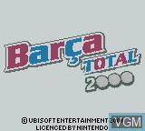 Title screen of the game Barca Total 2000 on Nintendo Game Boy Color