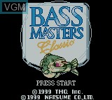Title screen of the game Bass Masters Classic on Nintendo Game Boy Color