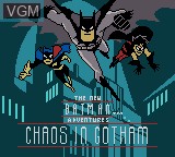 Title screen of the game Batman - Chaos in Gotham on Nintendo Game Boy Color