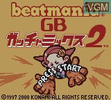 Title screen of the game BeatMania GB Gotcha Mix 2 on Nintendo Game Boy Color