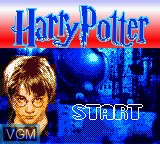 Title screen of the game Harry Potter on Nintendo Game Boy Color