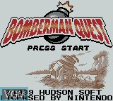 Title screen of the game Bomberman Quest on Nintendo Game Boy Color