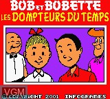 Title screen of the game Bob et Bobette - Les Dompteurs du Temps on Nintendo Game Boy Color