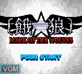 Title screen of the game Mark of the Wolves on Nintendo Game Boy Color