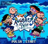 Title screen of the game Rugrats en Paris - La Pelicula on Nintendo Game Boy Color