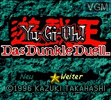 Title screen of the game Yu-Gi-Oh! - Das Dunkle Duell on Nintendo Game Boy Color