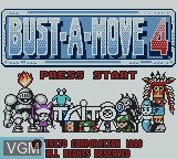Title screen of the game Bust-A-Move 4 on Nintendo Game Boy Color