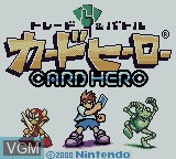 Title screen of the game Card Hero - Trading & Battle on Nintendo Game Boy Color