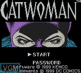 Title screen of the game Catwoman on Nintendo Game Boy Color