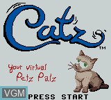 Title screen of the game Catz on Nintendo Game Boy Color