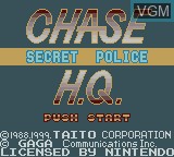 Title screen of the game Chase H.Q. - Secret Police on Nintendo Game Boy Color