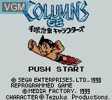 Title screen of the game Columns GB - Tezuka Osamu Characters on Nintendo Game Boy Color