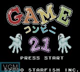Title screen of the game Game Conveni 21 on Nintendo Game Boy Color