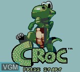 Title screen of the game Croc on Nintendo Game Boy Color