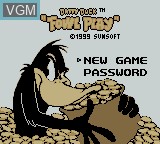Title screen of the game Daffy Duck - Fowl Play on Nintendo Game Boy Color