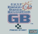 Title screen of the game Oha Star Dance Dance Revolution GB on Nintendo Game Boy Color