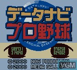 Title screen of the game Data-Navi Pro Yakyuu on Nintendo Game Boy Color