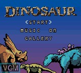 Title screen of the game Dinosaur on Nintendo Game Boy Color